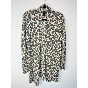 Ceny Womens Size Small‎ Leopard Animal Print Knit Cardigan